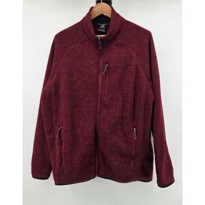 ZeroXposur Fleece Zip Up Jacket Women's Plus XXL Maroon Black Warm Winter Layers